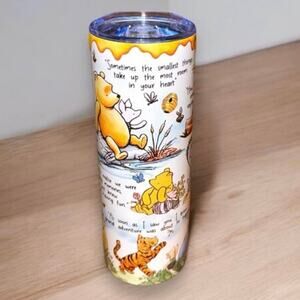 Winnie the Pooh 20oz insulated stainless steel tumbler and straw new